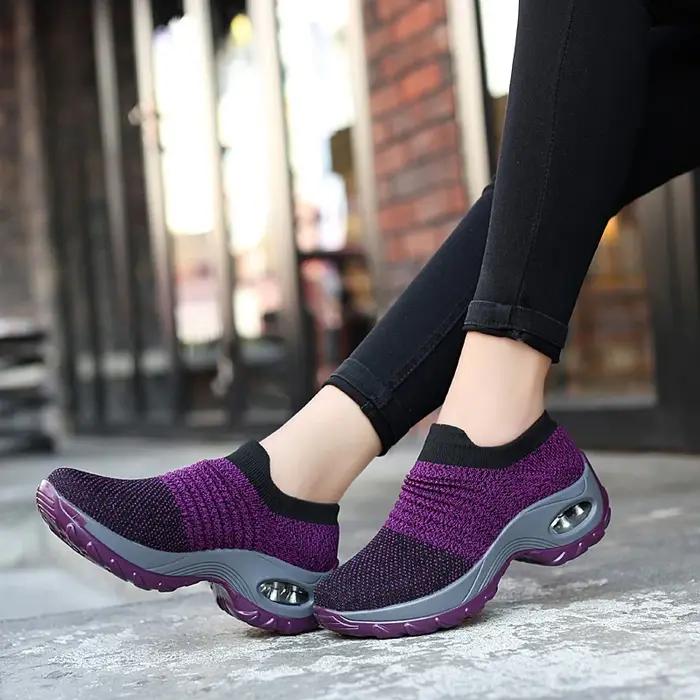 Femmes baskets mode respirant marche maille plate-forme chaussures baskets pour femmes salle de spor