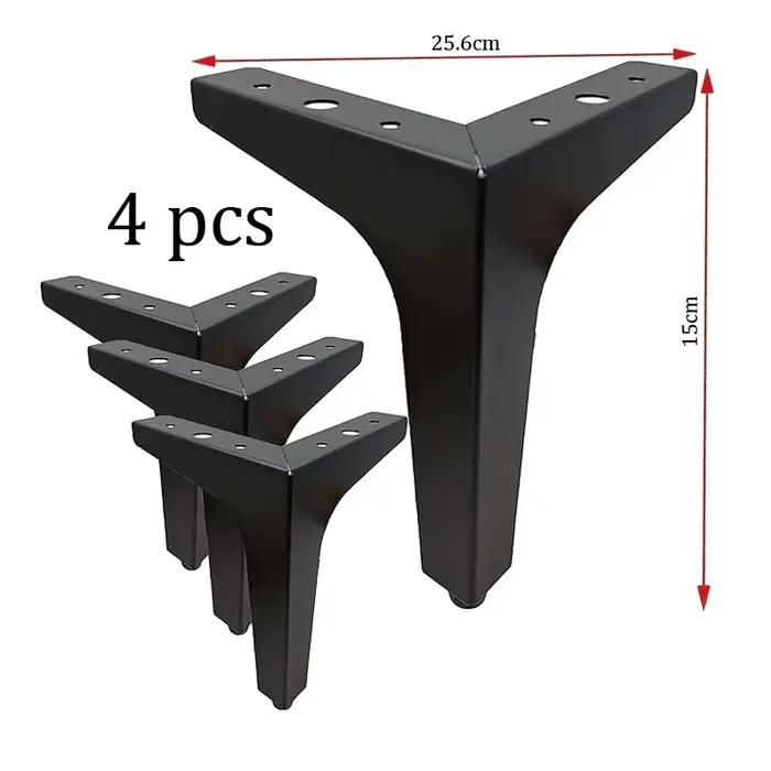 4 pièces bricolage remplacement canapé pieds pieds en métal pour meubles pied moderne Triangle pieds