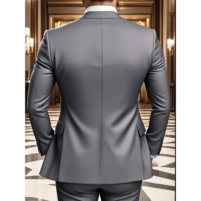 Costume formel homme 3 pièces à simple boutonnage, tenue d'affaires toutes saisons, meilleure vente