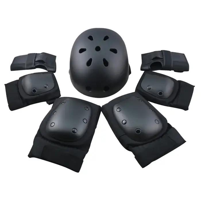 Casque professionnel à 6 patins de protection pour adultes, patins à roulettes, scooter, poignet, co