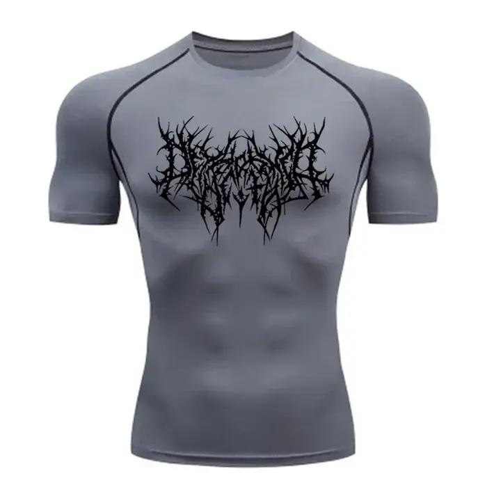 T-shirt sport séchage rapide compression pour homme - Fitness course salle de gym technique
