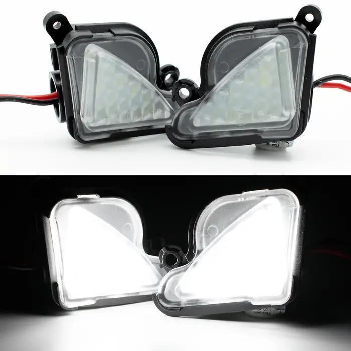 Miroir latéral blanc sans erreur, lentille transparente brillante Canbus, lampe de voiture LED, asse