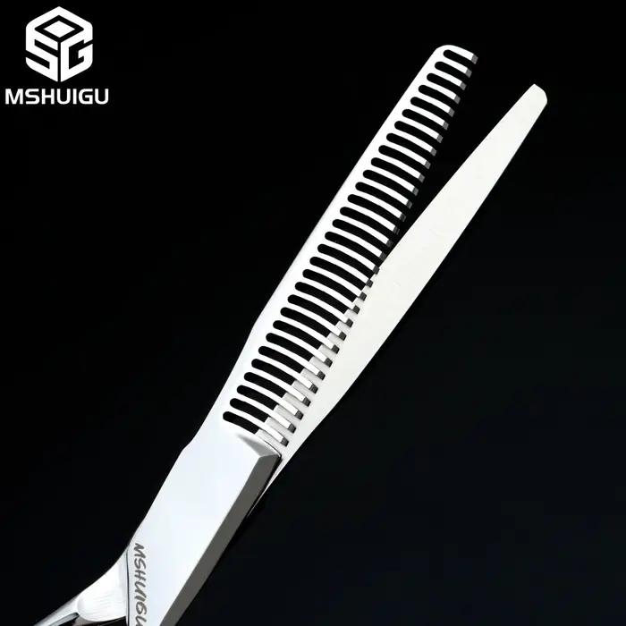 MSHUIGU Ciseaux de barbier professionnels VG10 de 6 pouces, ciseaux à effiler multi-usages avec desi