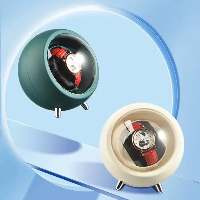 Boîte à remontoir pour montres automatiques avec support rotatif et alimentation USB pour montres mécaniques élégantes à offrir pour collectionneurs de montres