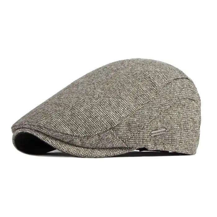Automne hiver épais chaud gavroche casquettes hommes femmes doux béret chapeau décontracté mode déte