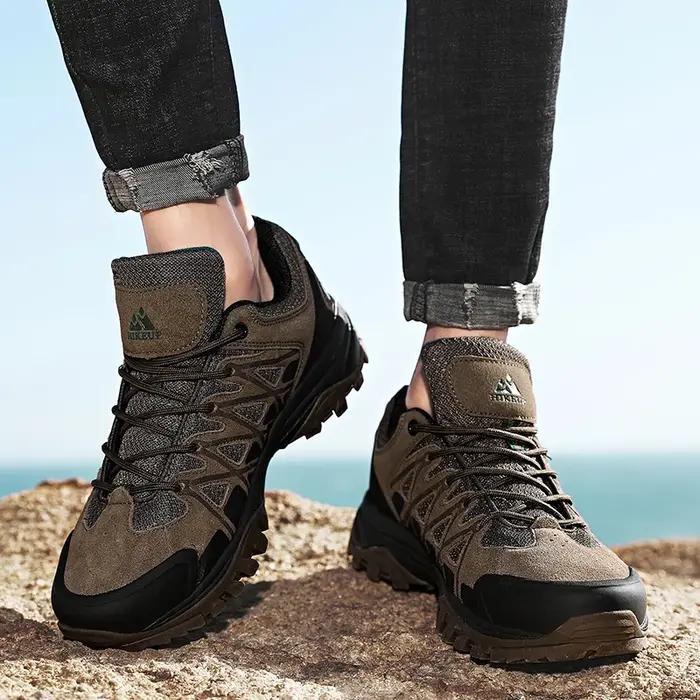 Chaussures de randonnée plein air homme HIKEUP - Bottes trekking baskets camping résistantes usure montagne