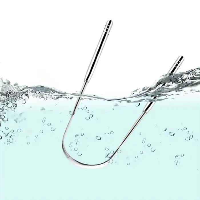 Grattoir de nettoyage de langue en acier inoxydable, 1/2/6 pièces, réutilisable, revêtement de langu
