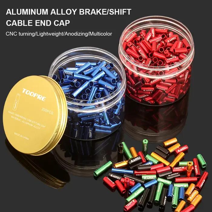 TOOPRE 10 pièces/lot bouchon de câble de vélo en alliage d'aluminium 4mm 5mm vtt vélo de route chang