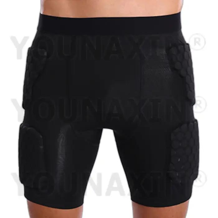 Shorts élastiques respirants anti-collision unisexes, bas de sport noirs, bas de basket-ball, footba