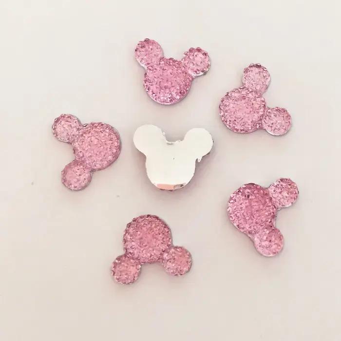 Jolie tête de souris en résine brillante, 60 pièces, faux strass, bricolage, Scrapbook de mariage, a