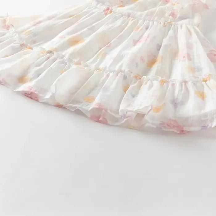 Dave Bella enfants robes printemps été sans manches filles Cool doux jupe coton doux vêtements d'ext
