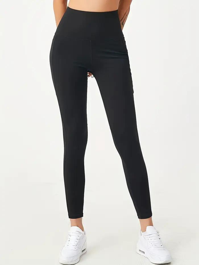 Leggings polaire femme hiver - Pantalon yoga taille haute avec poches pour automne et printemps