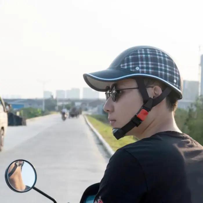 Casque vélo style casquette baseball sécurité demi casque moto réglable homme femme occasion randonnée sortie quotidienne