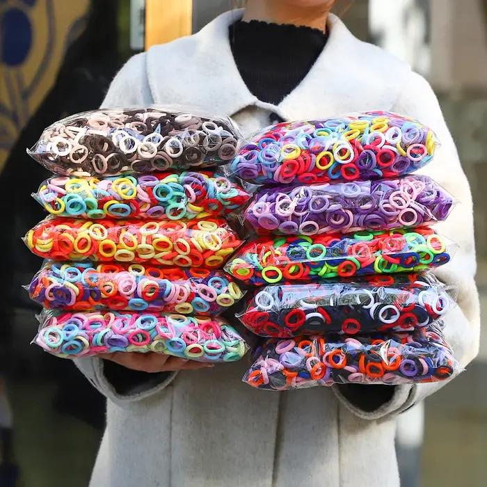 Scrunchies Elastiques Colorés pour Fillettes Accessoires de Cheveux Durables Occasions Spéciales École Familiale