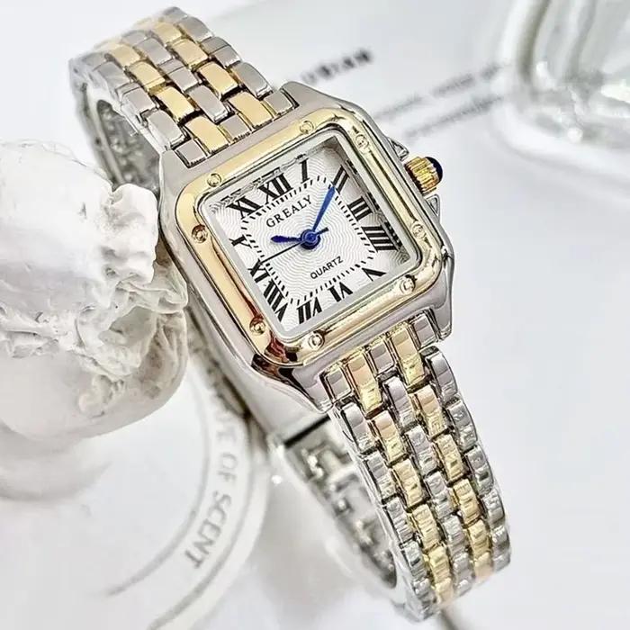 Montres de luxe en strass pour femmes, montre-bracelet à Quartz carrée, Simple, horloge pour dames