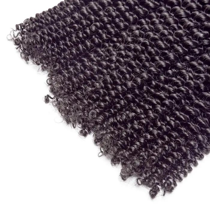 Vingin-Tissage de cheveux brésiliens bouclés afro crépus, vague d'eau, faisceaux de cheveux humains,