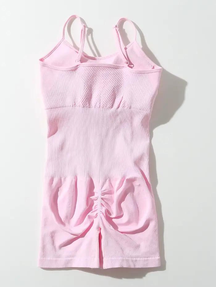 Vêtements fitness tout-en-un sexy sans couture fesses pêche filetés séchage rapide yoga une pièce