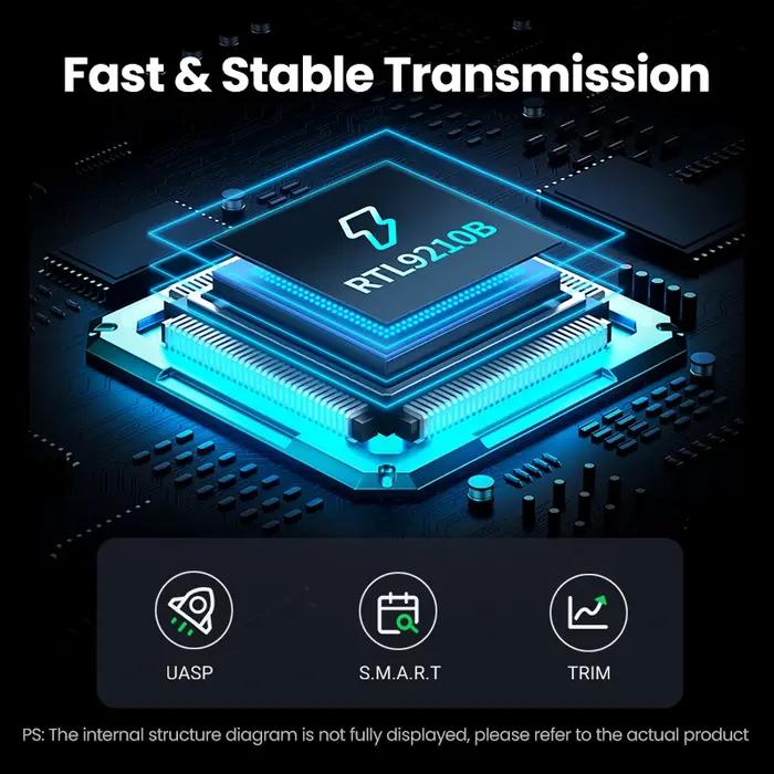 UGREEN – adaptateur de boîtier M.2 NVMe SATA SSD, 10Gbps USB 3.2 Gen2 USB C, prend en charge les clé