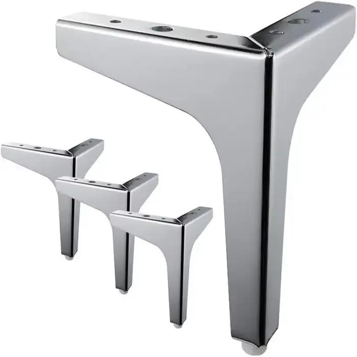 4 pièces pieds d'armoire pieds de meubles en métal, pieds de meubles triangulaires en métal modernes