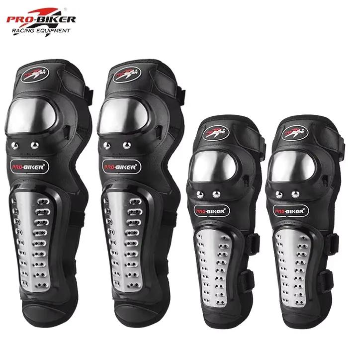 Genouillères de Moto en acier inoxydable, coudières de Moto, équipement de protection pour course de