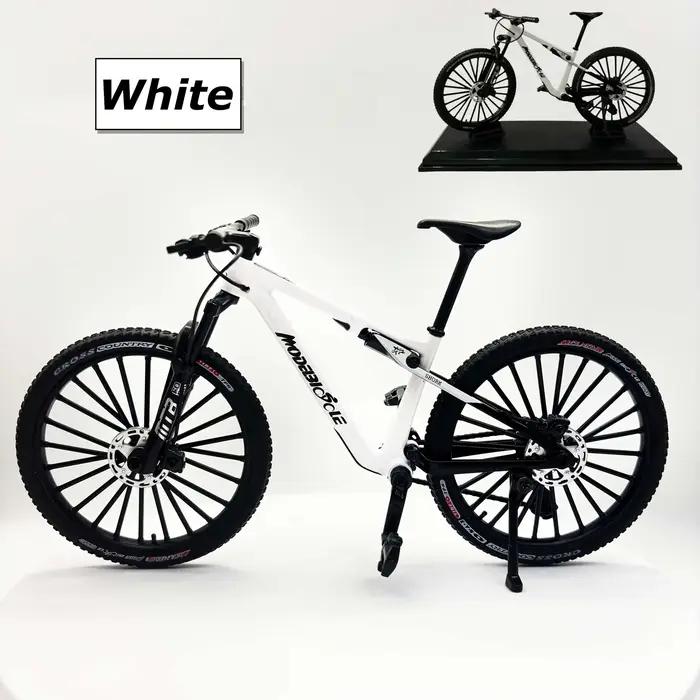 Modèle et base de VTT vintage en métal 1:8, mini jouet de vélo en alliage de bureau, cadeau parfait