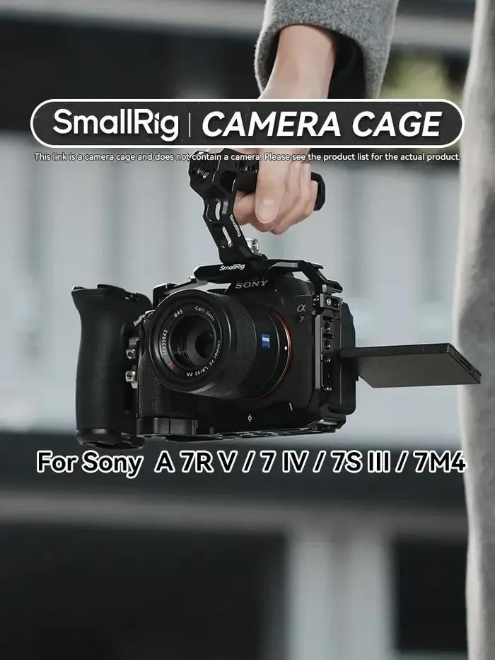 SmallRig – poignée de Cage de caméra, trous d'extension de 1/4 pouces, chaussure froide pour Sony A7