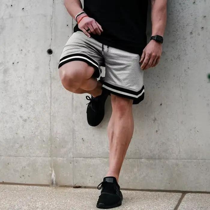 Short sport homme maille respirant été - Pantalon court loose pour fitness et running loisir
