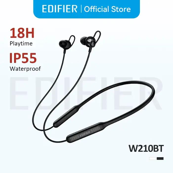 Écouteurs Bluetooth à tour de cou Edifier W210BT, type magnétique, écouteurs sportifs, casque sans f
