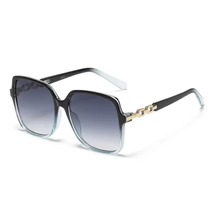 Mode carré à la mode cyclisme lunettes de soleil femmes grand cadre coloré lunettes de soleil femme