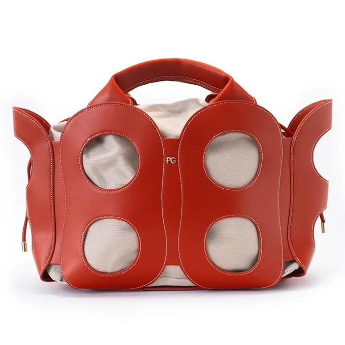 Sac à bandoulière PG pour femme en cuir grainé de qualité supérieure, sac fourre-tout élégant avec d
