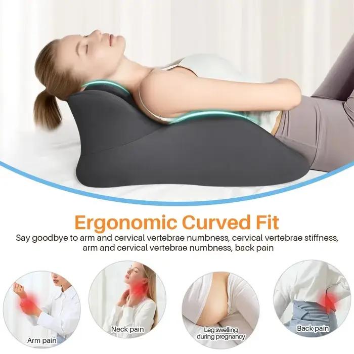 Oreiller compensé multi-positions en mousse à mémoire de forme, oreiller sujet ergonomique avec hous