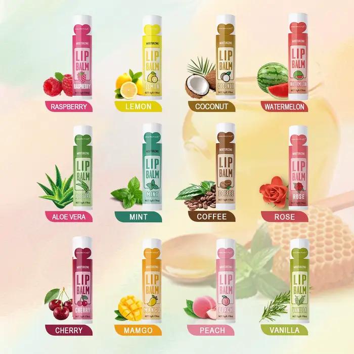 Ensemble de baume à lèvres hydratant, 60 pièces, 5g, hydratant et éclaircissant en profondeur, coule