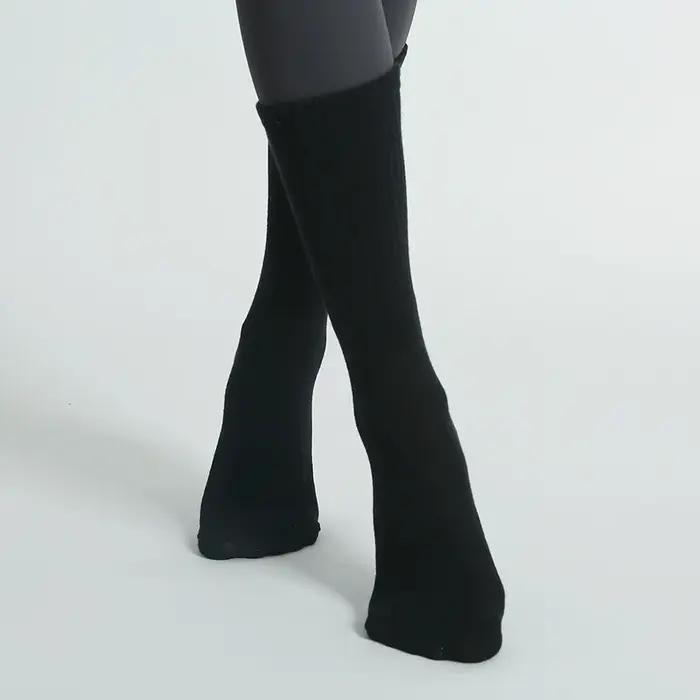 Chaussettes de yoga professionnelles pour femmes - Coton mi-tube antidérapant silicone fitness pilates