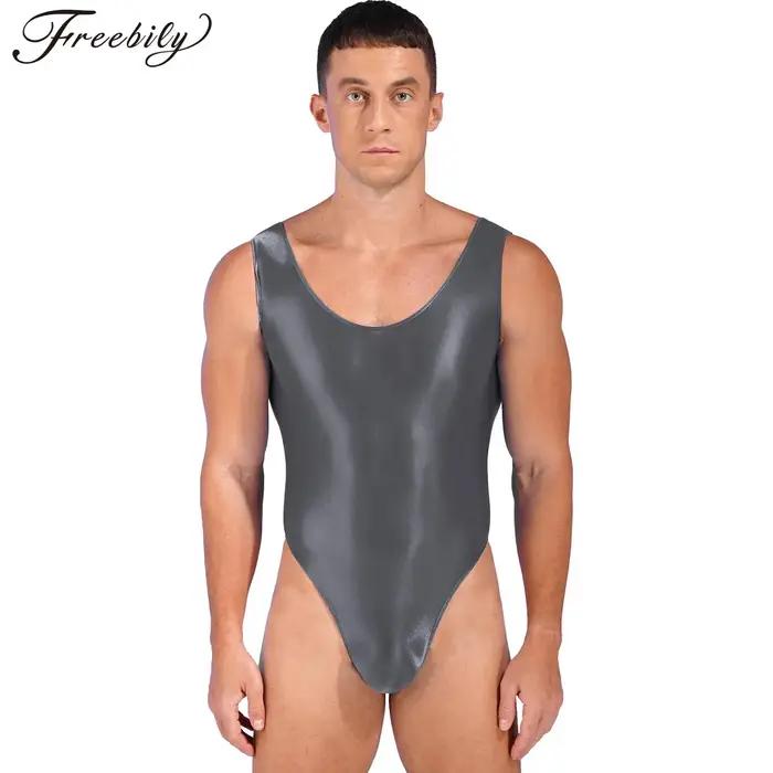 Maillot de bain pour hommes, coupe haute, batterie brillante, sport, entraînement, yoga, danse, pisc