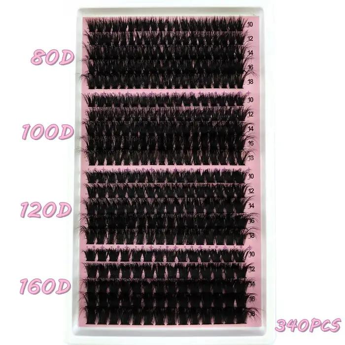 Nouveau 20 rangées 40-160DMix 8D moelleux cils individuels grappes Extensions faux cils bricolage à