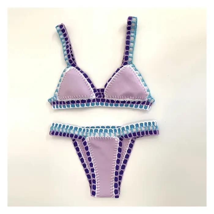 Maillot de bain rouge élastique, sexy, mignon, vert, trempé, rose, fait main, bleu marine, crochet,
