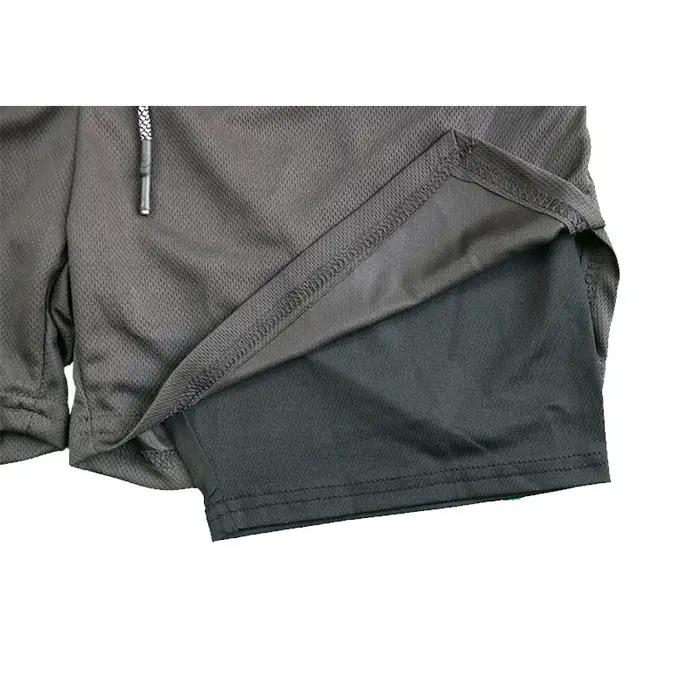 Short de Fitness Double couche pour hommes, short de sport 2 en 1, séchage rapide, entraînement, Jog