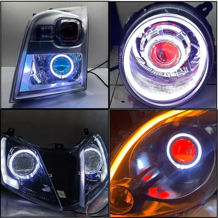 SANVI 2.5 pouces 3 pouces BI xénon/LED projecteur lentille masque couvre accessoires d'éclairage de