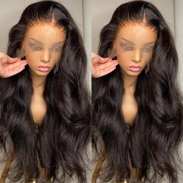 Perruque Lace Front Wig Body Wave 360 Naturelle, Cheveux Humains, 13x4, 13x6, HD, Closure 5x5, 30 32