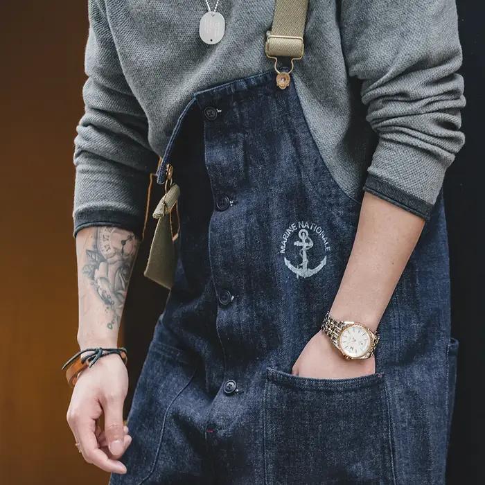 Maden-Salopette Multi-Poches Style Safari, Streetwear, Combinaison Cargo de Travail, Pantalon Rétro