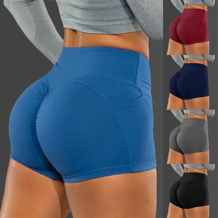 Short de fitness taille haute sans couture