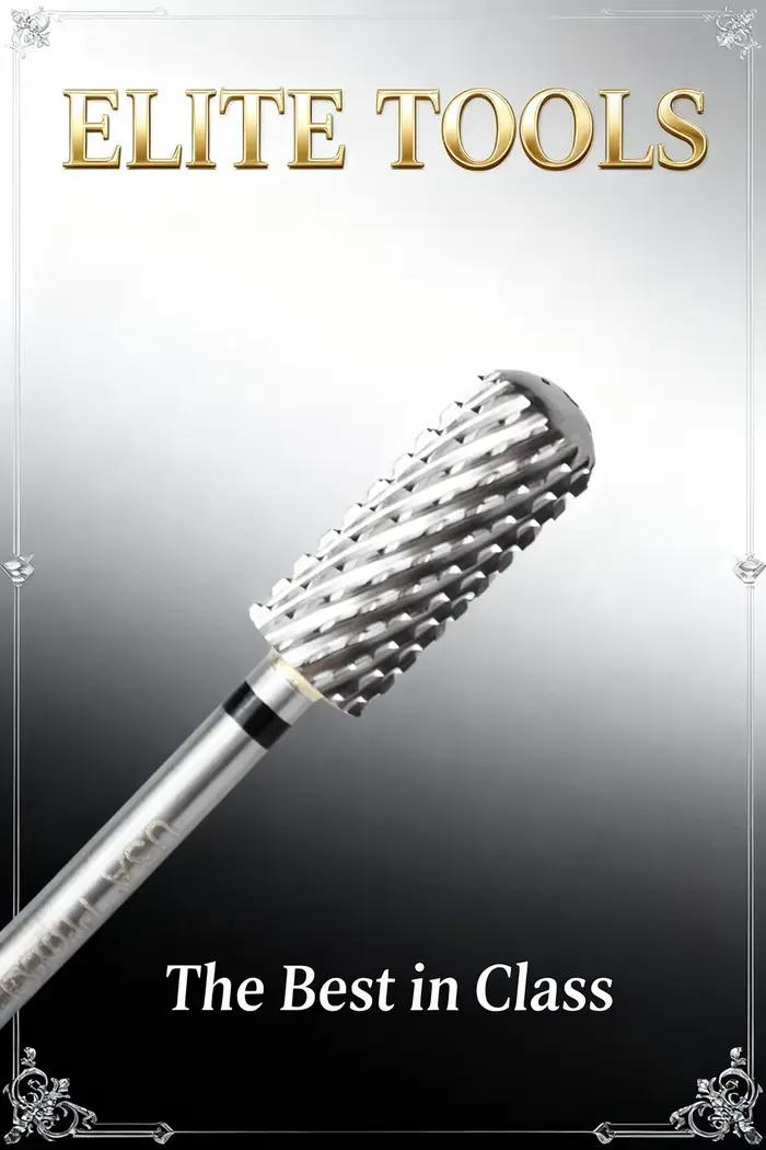RolinStar 5.35 petit baril rond supérieur Original en acier carbure manucure foret à ongles lime acc