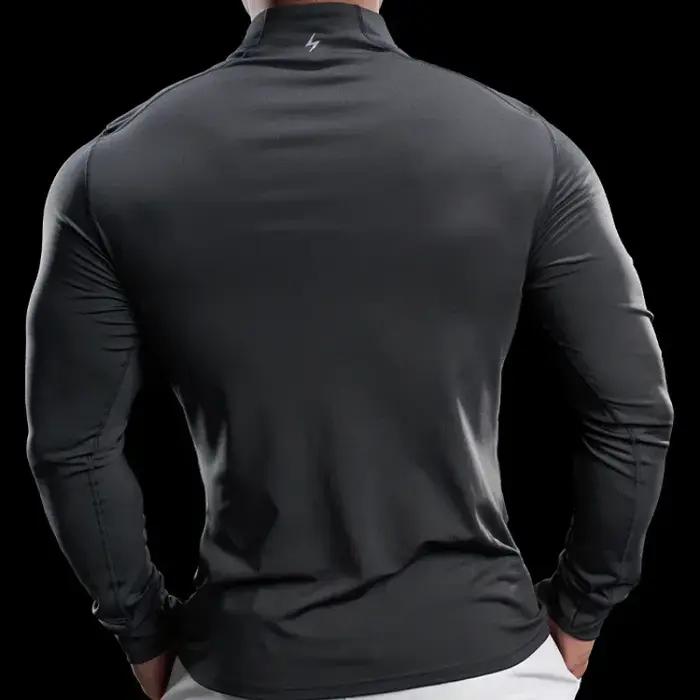 Veste de sport zippée à manches longues pour hommes, Économie de haute qualité, vaccage rapide, Gym,