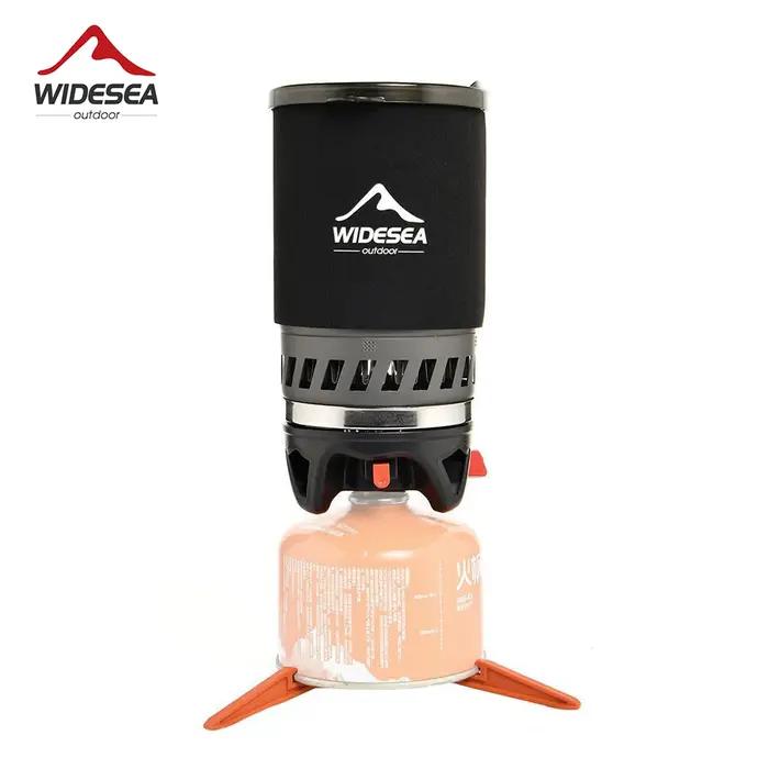 Widesea système de cuisine de Camping avec échange de chaleur cuisinière à gaz d'extérieur brûleur à