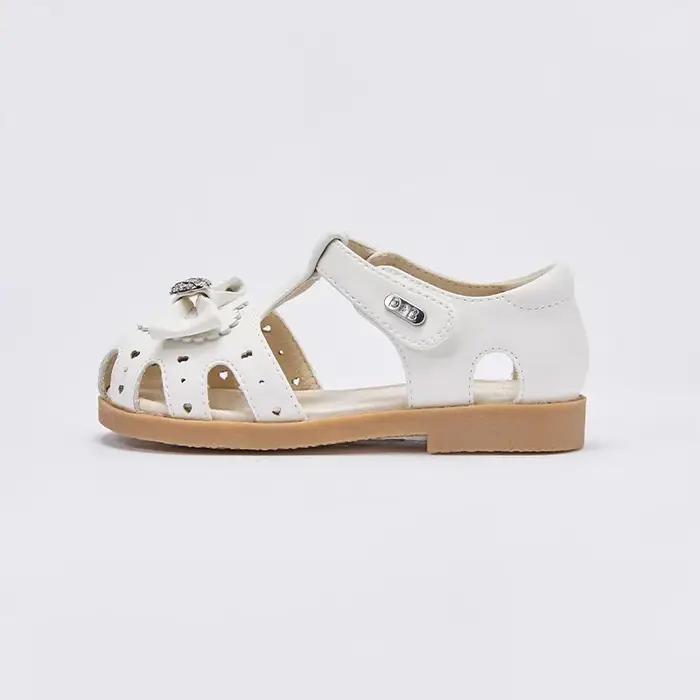 Dave Bella bébé filles sandales été belles chaussures en cuir souple enfants princesse chaussures en