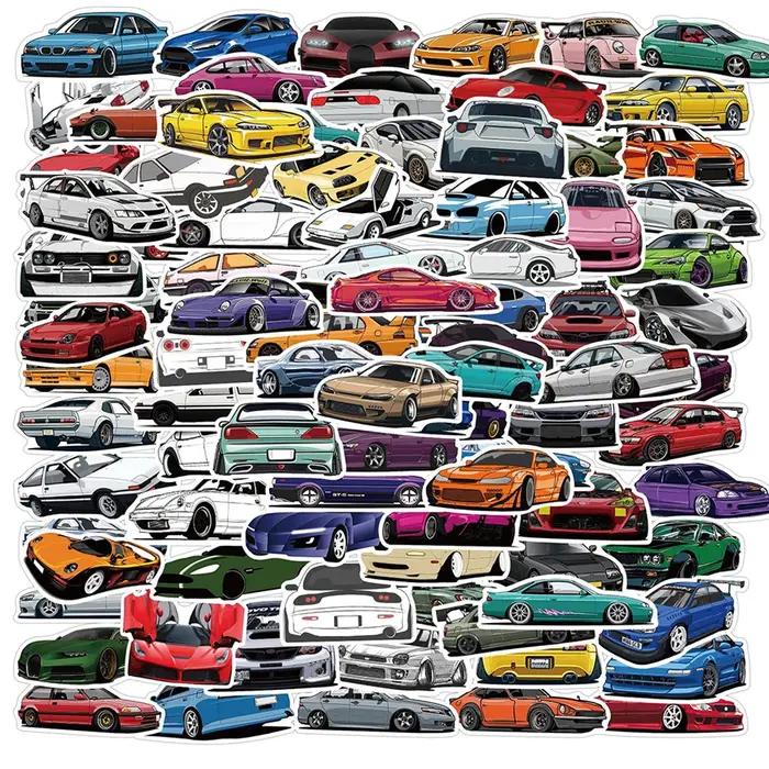 10/50/100 PIÈCES Rétrofit Racing JDM Autocollants Voiture Moto Ordinateur Portable Guitare Étanche G