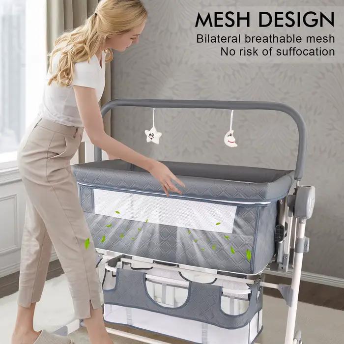 Berceau électrique intelligent pour bébé, berceau à bascule automatique, Bluetooth, musique, minuter