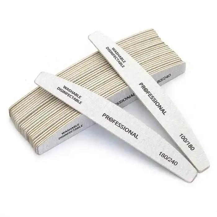 1/2/5/10/20/50 pièces/lot limes à ongles professionnelles en bois 100/180/240 tampon 100/180 gris ba