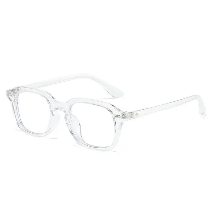 Lunettes carrées bloquant la lumière bleue pour hommes et femmes, unisexe, Rivets transparents, Anti