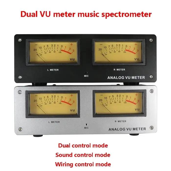 VU meter très sensibleSpectromètre musicalCarré grand VU MeterLED rétro-éclairage chaudDual-mode Osc